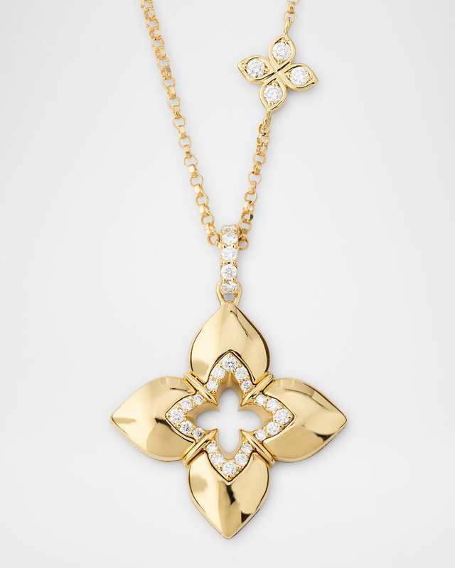 18K Yellow Gold Diamond Venetian Princess Necklace
